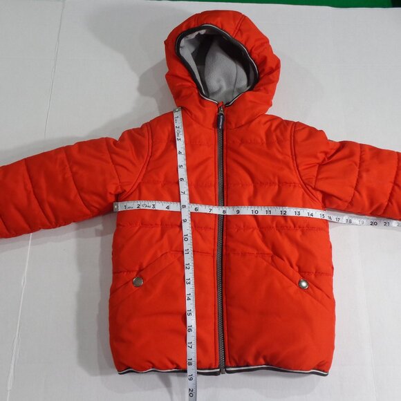 Oshkosh B’Gosh Toddler Boys Fleece Lined Hooded Puffer Jacket Winter Coat Sz 5/6 - Picture 4 of 8